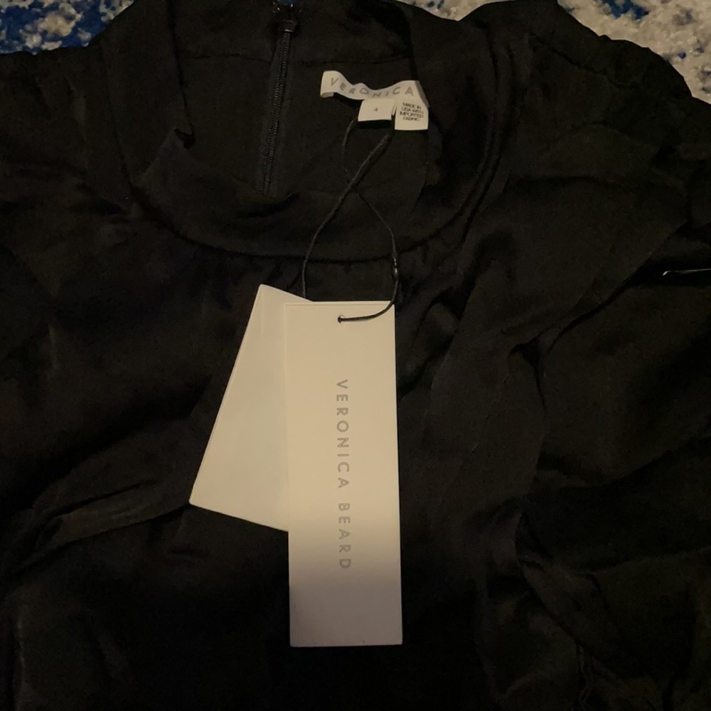 Veronica Beard Kavia Jumpsuit in Black 4 - Picture 5 of 11